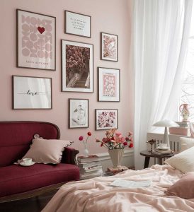 Romantic Pinks Gallery Wall