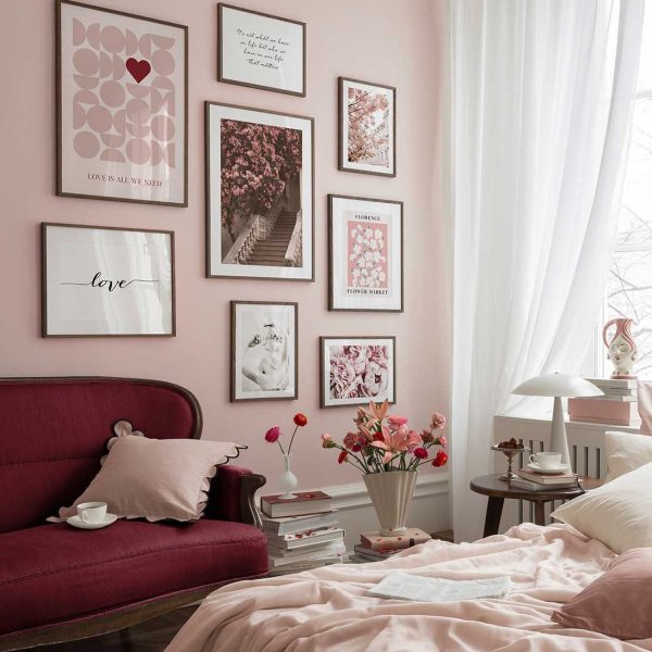 Romantic Pinks Gallery Wall