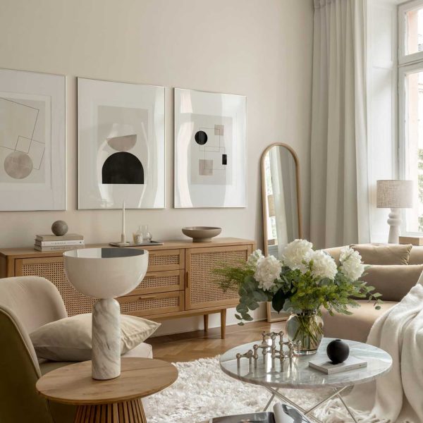 Beige And Black Graphic