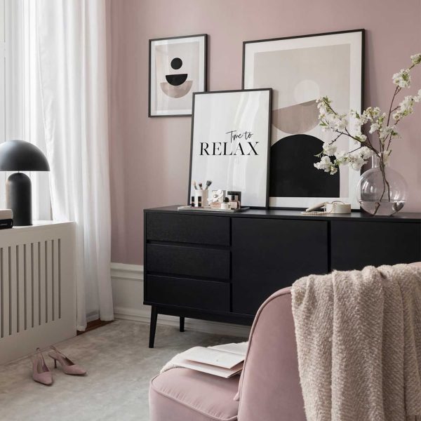 Modern Gallery Wall With Graphic Posters