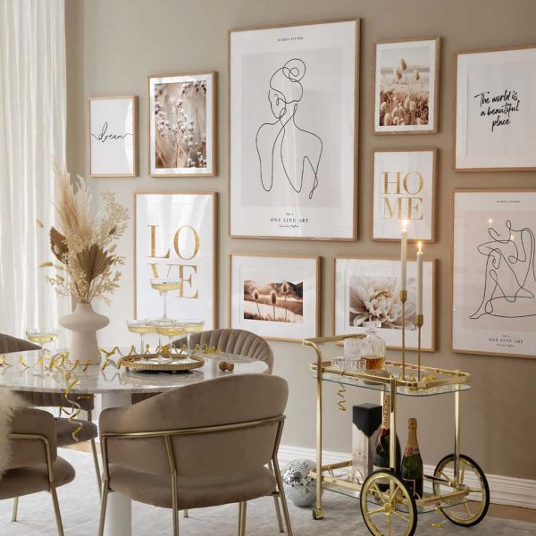 Modern Line Art Gallery Wall Combined