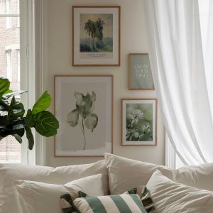 Natural Greens Gallery Wall