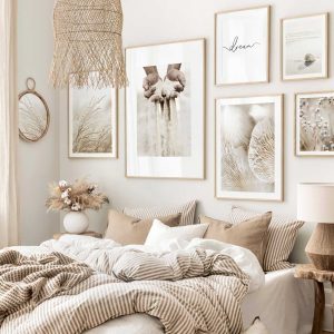 Nature Gallery Wall With Beige Posters