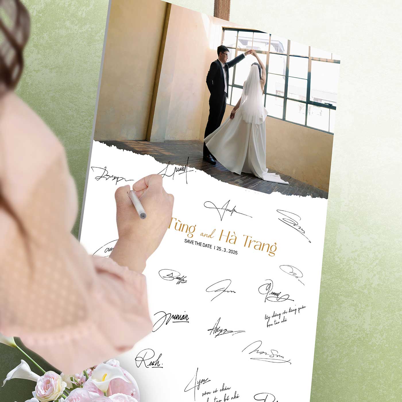 Ký Tên Lên ảnh Cưới